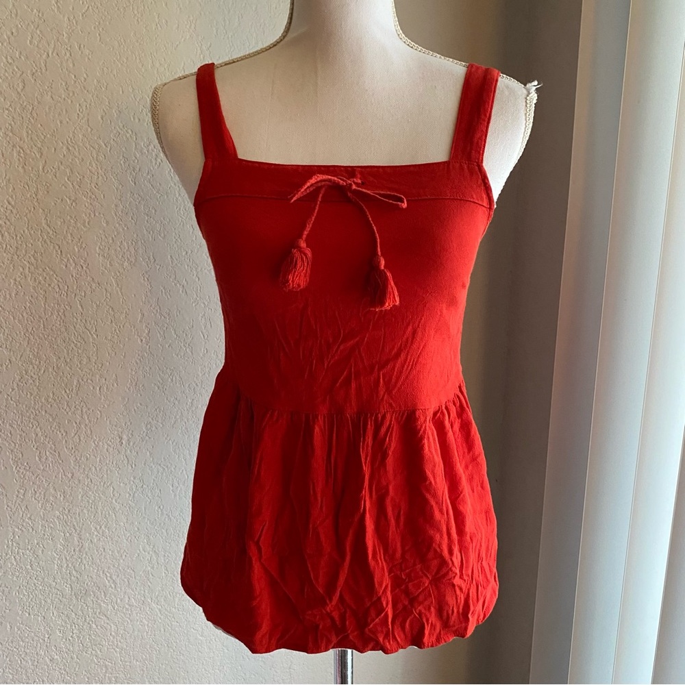 Banana Republic Red Sleeveless Blouse
